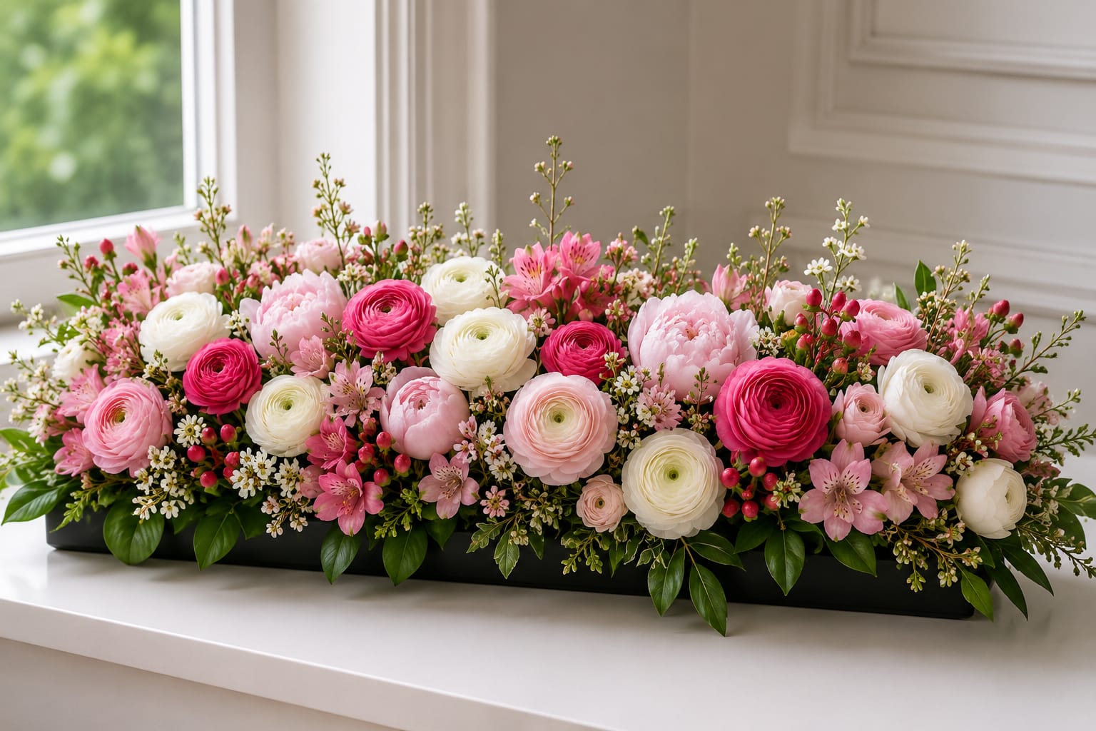 Blush garden runner